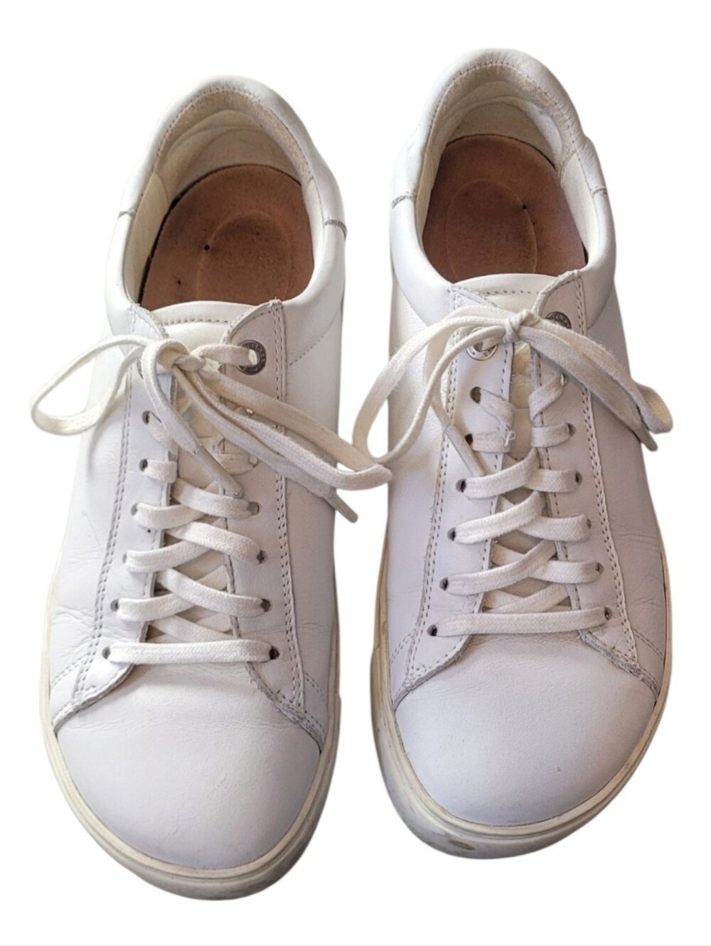 Birkenstock Bend White Leather Low-Top Sneakers Size 39/8